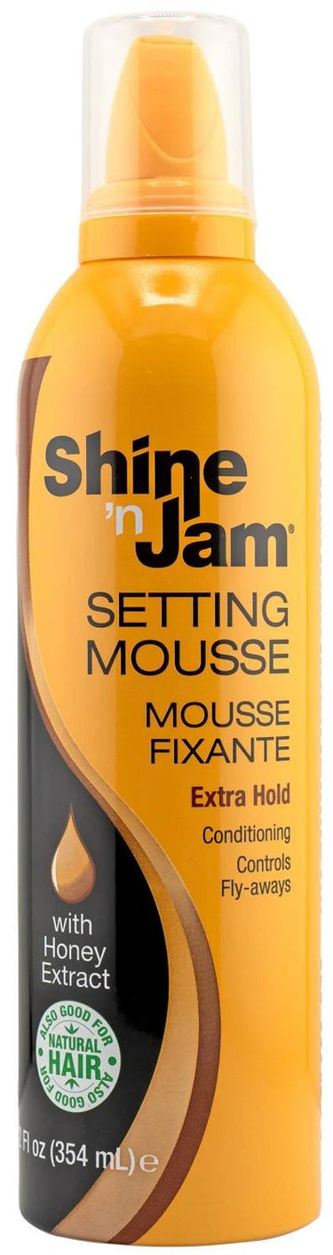 Shine n Jam Setting Mousse Extra Hold with Honey Extract 12 oz - ANNS BEAUTY SUPPLY